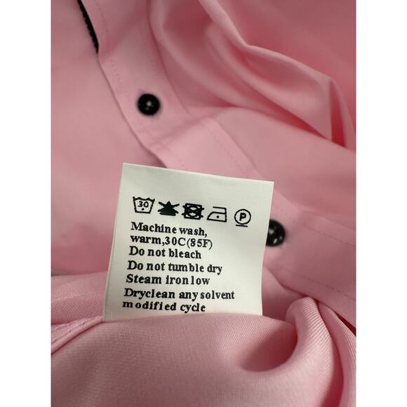 Men's Casual Button Down Shirts Wrinkle-Free Short Sleeve Business Dress Sz 2XL - Picture 8 of 11